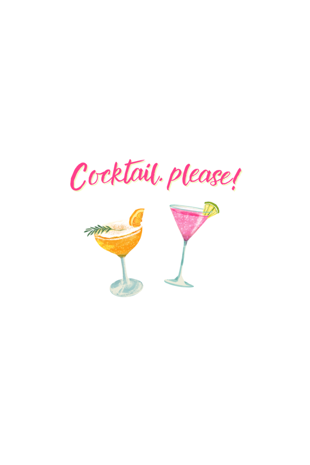 Cocktail Please Graphic Printed T-shirt for Women