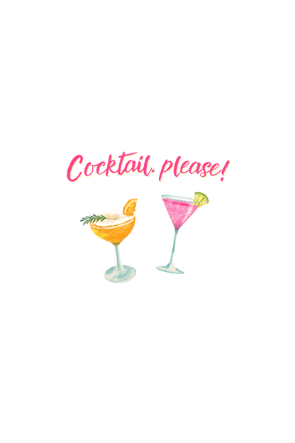 Cocktail Please Graphic Printed T-shirt for Women