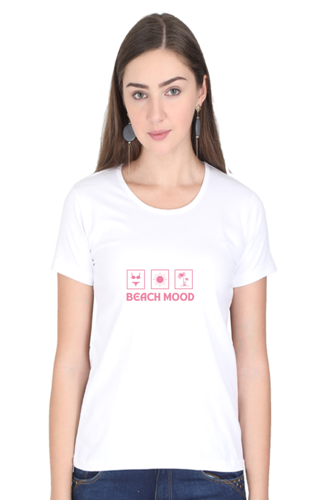 Beach Mode Graphic Printed T-shirt Tee for Women