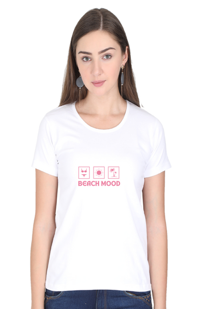 Beach Mode Graphic Printed T-shirt Tee for Women