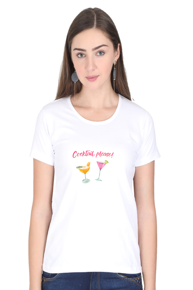 Cocktail Please Graphic Printed T-shirt for Women