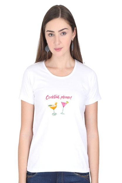 Cocktail Please Graphic Printed T-shirt for Women