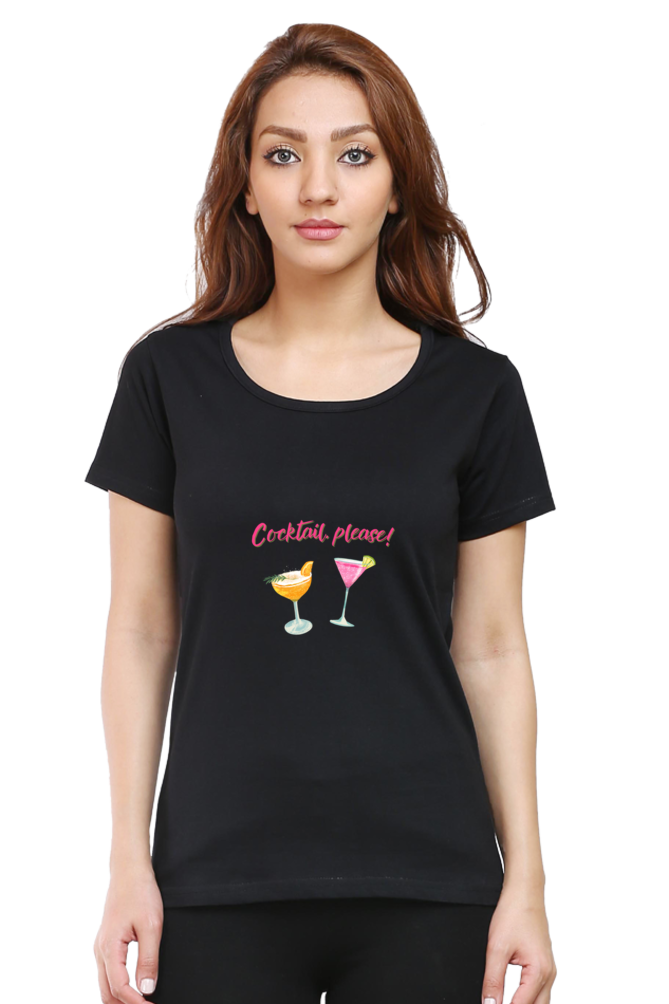 Cocktail Please Graphic Printed T-shirt for Women