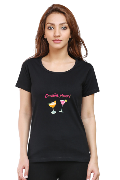 Cocktail Please Graphic Printed T-shirt for Women