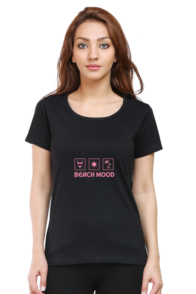 Beach Mode Graphic Printed T-shirt Tee for Women