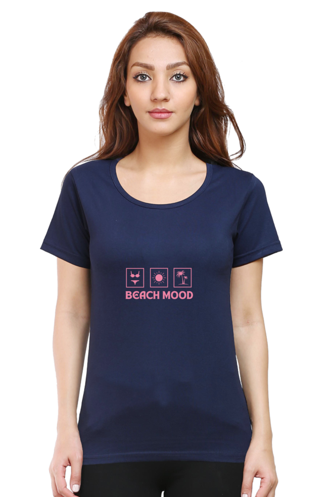 Beach Mode Graphic Printed T-shirt Tee for Women