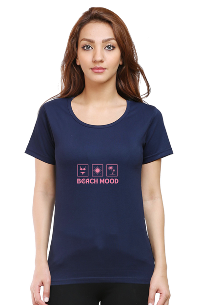 Beach Mode Graphic Printed T-shirt Tee for Women